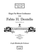 Elegie fr meine Gromutter Volume 1 Op. 13 1/2 piano sheet music cover